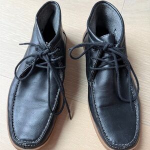 Pegabo dark brown faux leather chukka boots